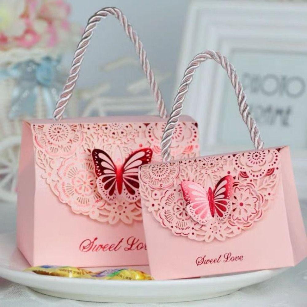 Multicolor Cutout Butterfly Candy Box Paper Box Wedding Gift Packaging Box  Birthday Party Gift