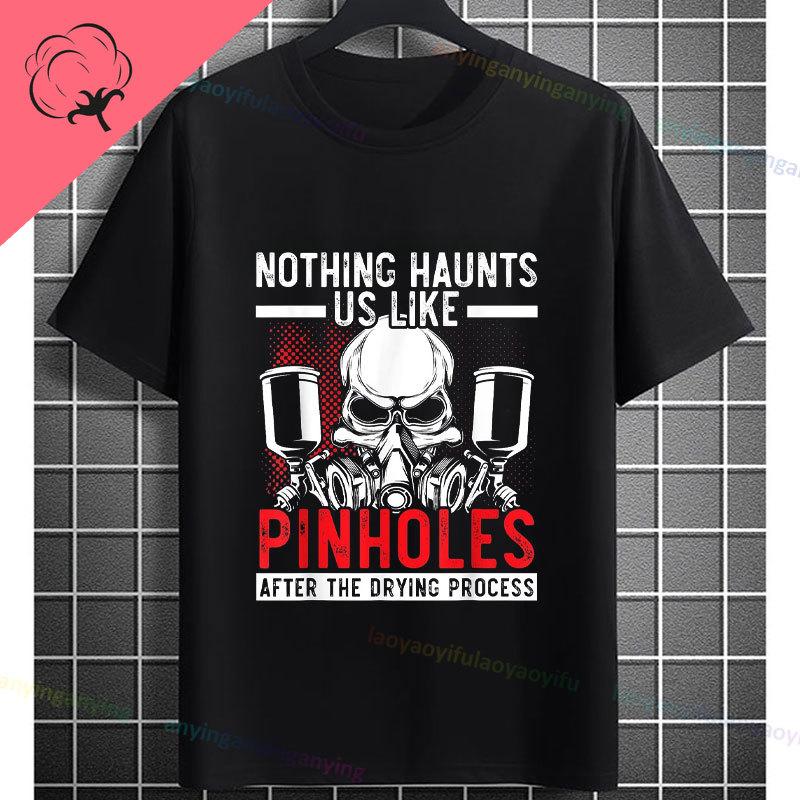 Funny The Car Painter Face Graphic Tshirt Pure Cotton Short Sleeve Casual Tee Perfect for Outdoor Activities Casual Attire