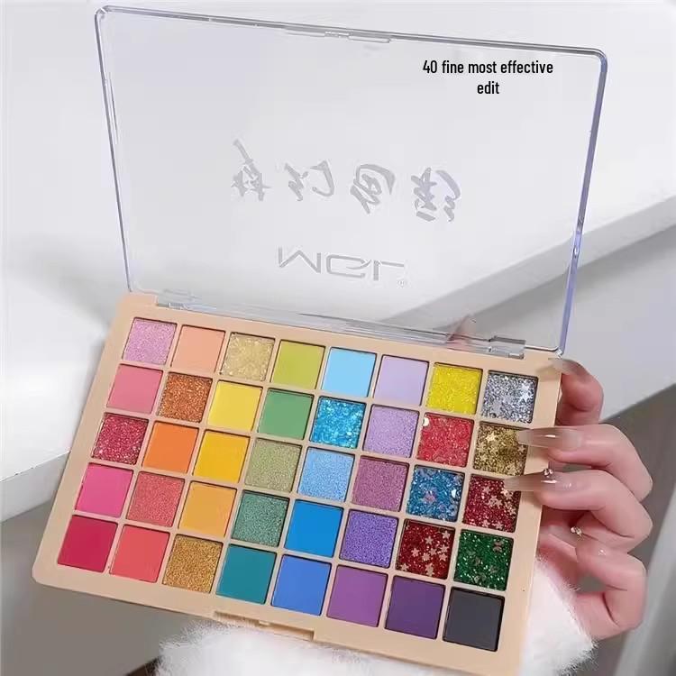 Xibei June 1 Stage Makeup: 12-Color Student Eyeshadow Palette with Pearlescent and Glitter Finish