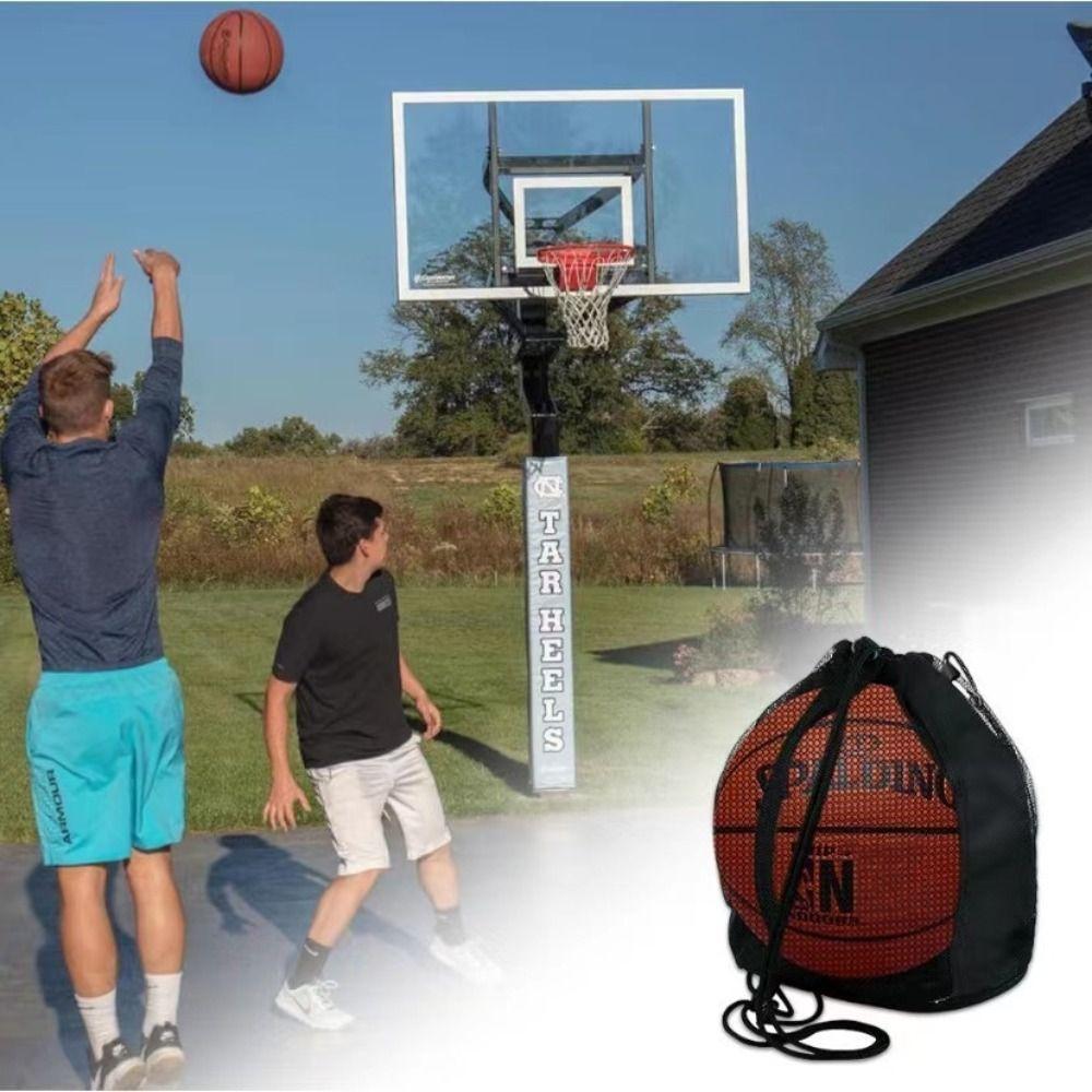 Single Ball Bag Basketball Mesh Bag Crossbody Storage Bags Basketball Backpack Carrying Case Gym Sacks Drawstring Mesh Backpack