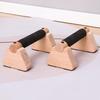 2Pcs Wooden Push-Up Bar Stand Ergonomic Anti-slip Grip Home Gym Floor Workout Strength Training Push-up Parallettes Bar Fitness Handle