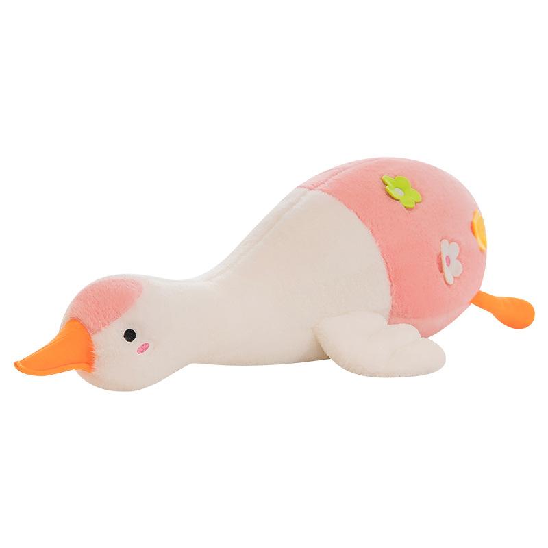 Cute Cherry Blossom Goose Throw Pillow Plush Toy Girl Bed Sleeping Doll Night Market Stall Doll