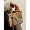 Retro Embroidery Ladies Handbag Fashion Splicing Collision Girls Shoulder Bag Light Luxury Hundred Slant Cross Bag