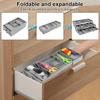 Foldable Makeup Drawer Organizer Collapsible Plastic Jewelry Holder Organizer 2/3 Layer Portable Expandable Drawer Organizer