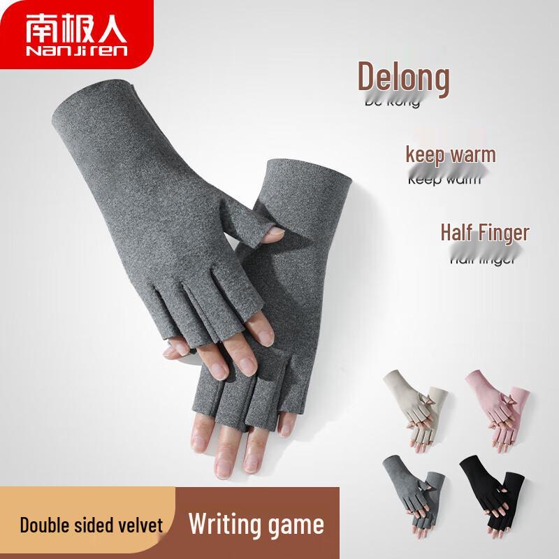 Nanjiren Women's Winter Half-Finger Gloves