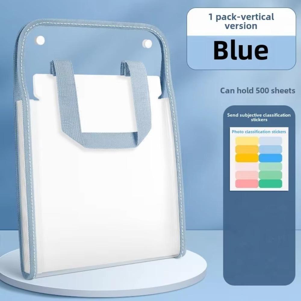 New 13-Pockets Accordion File Folder Flip Design Transparent File Folder Large Capacity Waterproof File Bag For School Office