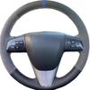 Car Steering Wheel Braid Cover Non-Slip 100% Fit For Old Mazda 3 Mazda 5 Mazda 6 2003-2015 Car Products Steering Wrap