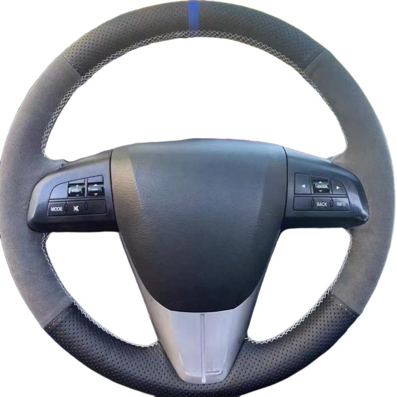 Car Steering Wheel Braid Cover Non-Slip 100% Fit For Old Mazda 3 Mazda 5 Mazda 6 2003-2015 Car Products Steering Wrap