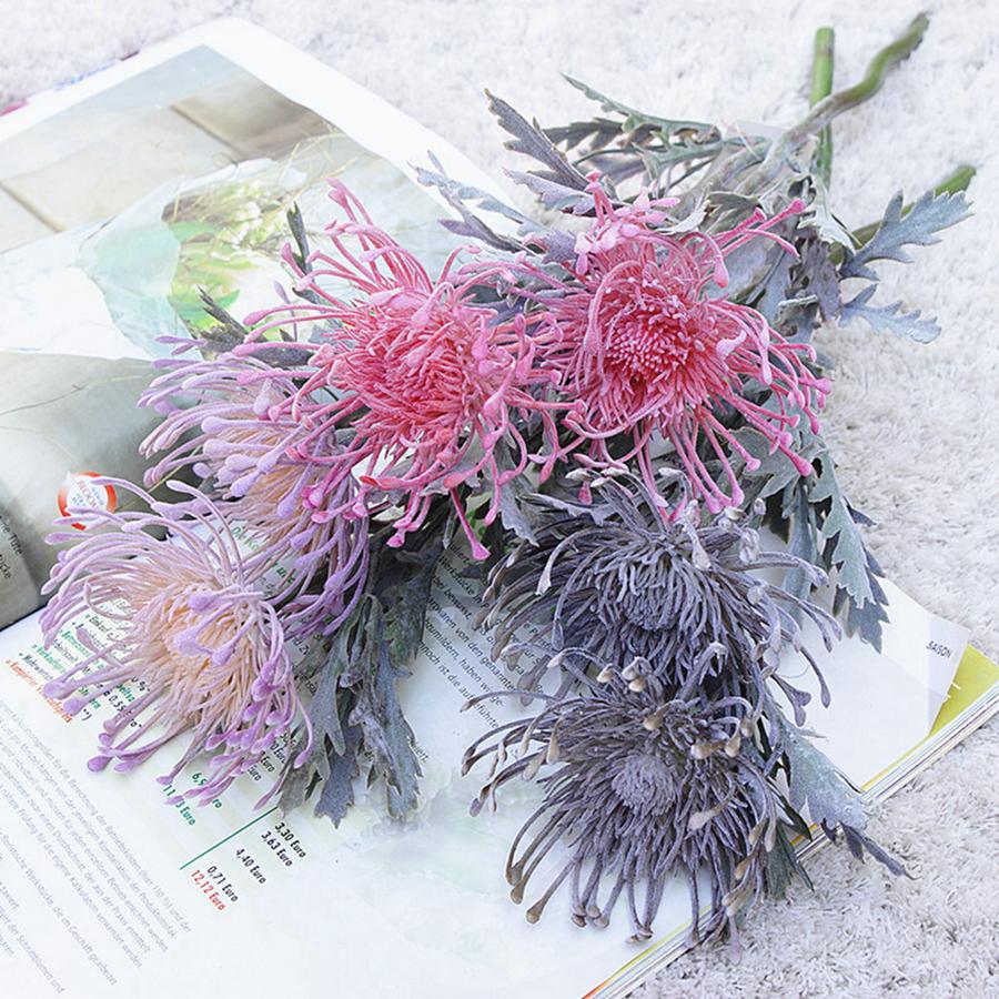Künstliche Blumen, kurzer Zweig, Krabbenklaue, 2 Gabeln, Nadelkissen, Weihnachtsgirlande, Vase für Zuhause, Hochzeitsdekoration, künstliche Bepflanzung