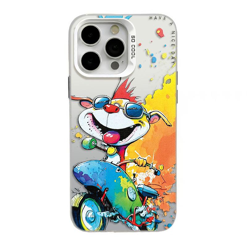 Custom Graffiti Silver Phone Case for iPhone 13/14 Pro, 15 Pro Max, 16 Pro, 17
