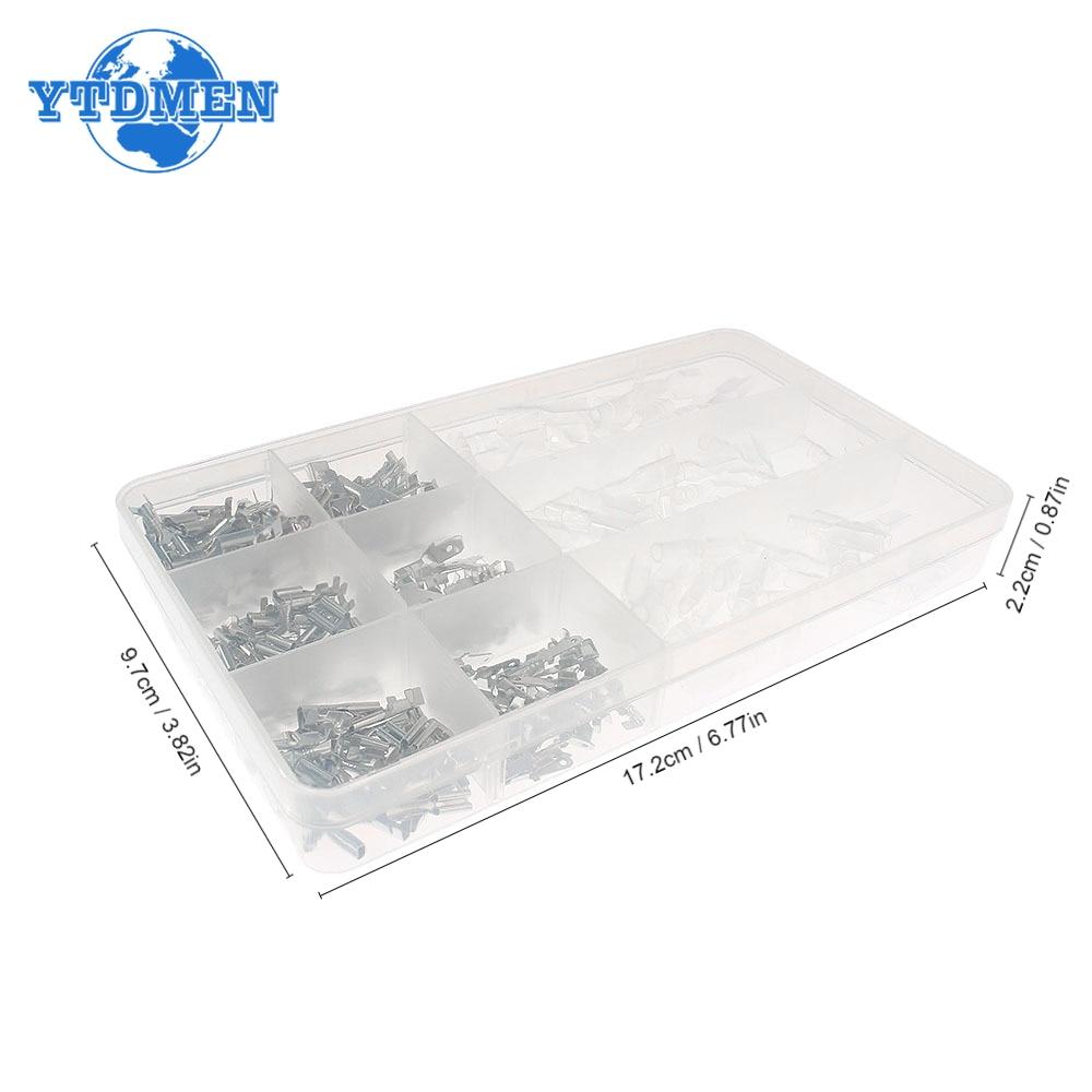 270PCS Cold Pressed Reed Terminals Female Male Crimp Terminal Wire Connector Kit - 2.8/4.8/6.3mm Electrical Cable Terminals Kit