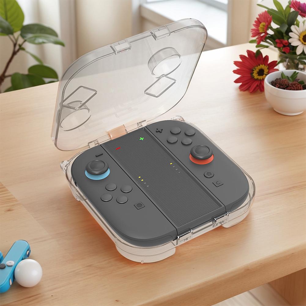 Transparent Storage Box with 3 Game Card Slots Clear Protector Shell PC Storage Case for Nintendo Switch2 Joy-Con Accessories