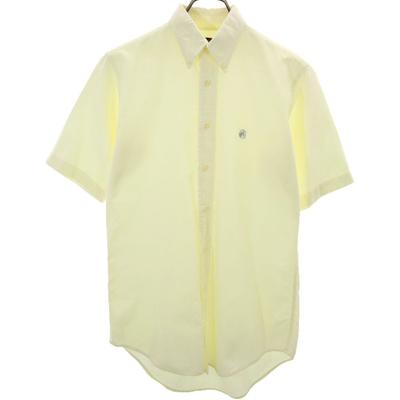 70s Vintage Short Sleeve Button Down Shirt Yellow Men's Used