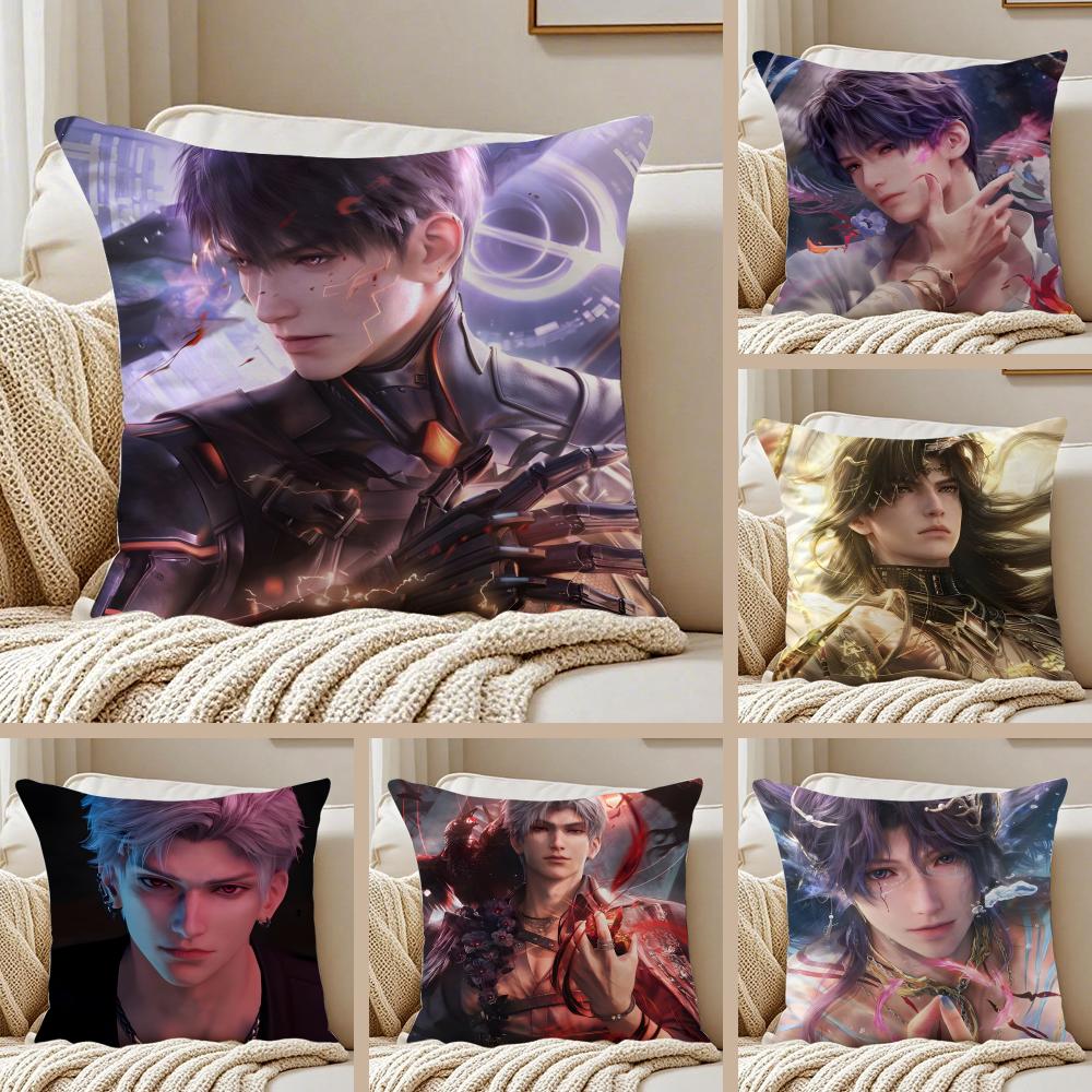 1PCS Romantic LLove And Deepspace Icons Cushion Cover Pillowcase Antidustmite Living Room Sofa Decor Cushion Room