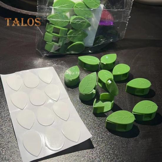 10/30/50/100 stk Plantevinholder Klatreveggfesteklips med klare selvklebende klistremerker Bladform Plantefikseringsklemmer for innendørs utendørsvegg