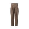 MONPLISSE [Women'S] Voluminous Baggy Fit Pleated Tuck Pants [Beige]