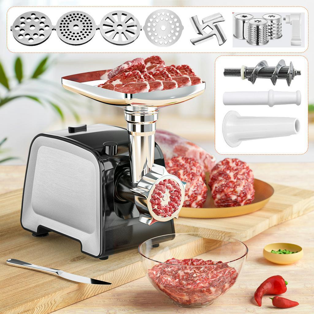 Electric Meat Grinder 100% Stainless Steel Multifunction Food Chopper Sausage Stuffer Appliance for Kitchen 3000W