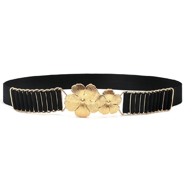 

Fashion Stretch Belt Featuring Flexible Sizing Metal Clasp Closure Girdle Comfortable Elastic Waistband For Men Women золотий