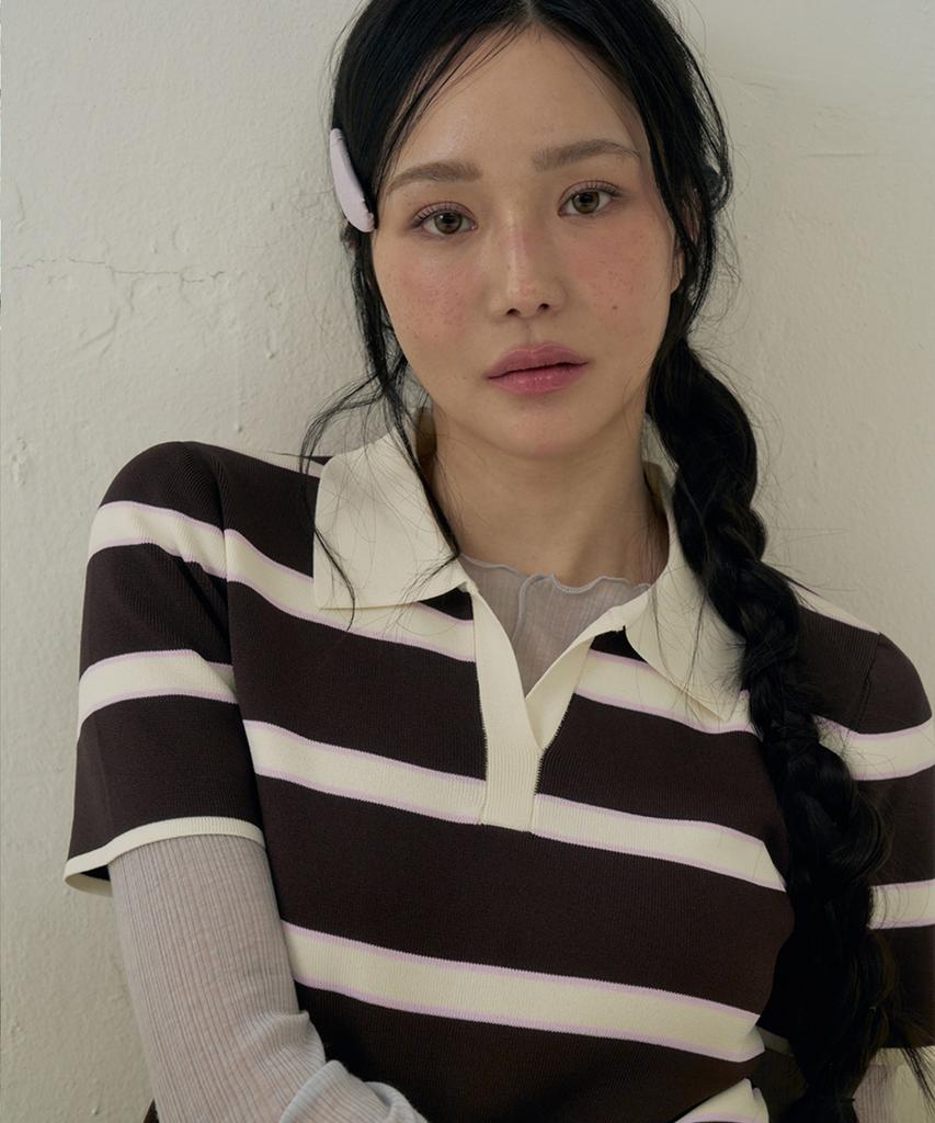 Moleubeu13 Fob Stripe Collar Knit