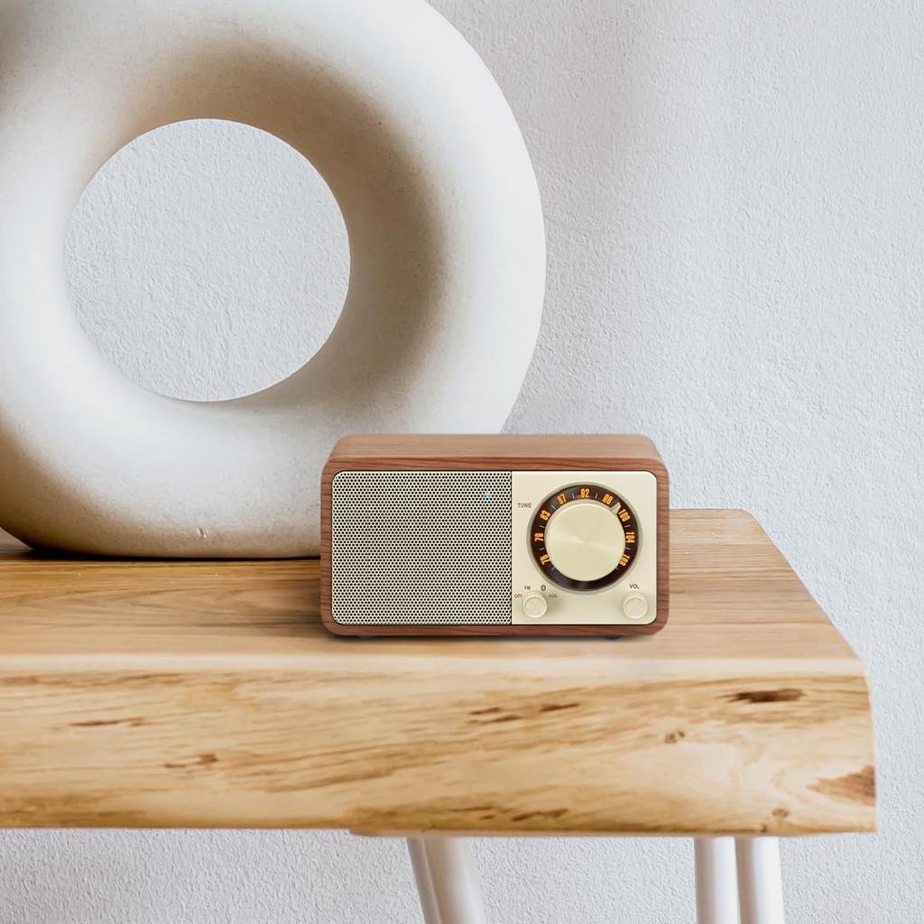 SANGEAN FM Radio Compatible Bluetooth Speaker, Cherry, WR-301 [Bluetooth Compatible]
