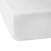 Cotton fitted sheet 90x200 smooth satin white