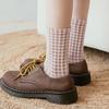 5 Pairs Knit Pattern Crew Socks Mid Calf Comfortable Daily Socks Cotton Socks  Daily Casual