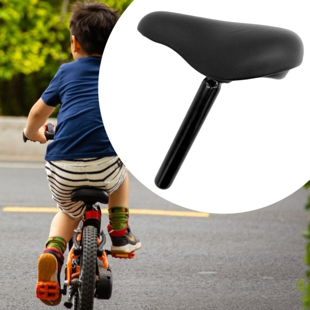 Kids Bike Seat Padding Cushion Riding Accessories with Seatpost for Boys and Girls Balance Bike Saddle Children Bicycle Saddle