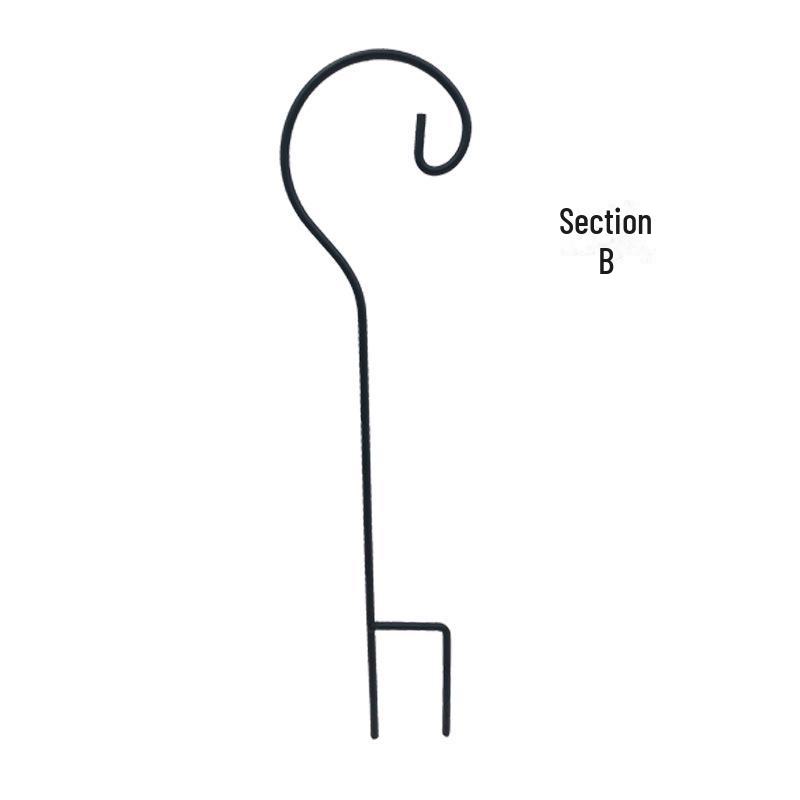 Multi-Purpose Outdoor Iron Hook for Hanging Flower Baskets and Garden Decor