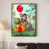 5D Diy Diamond Painting Winnie and His Friends Full Drill Rhinestones Mosaic Embroidery Handmade Products Home Decor Gift