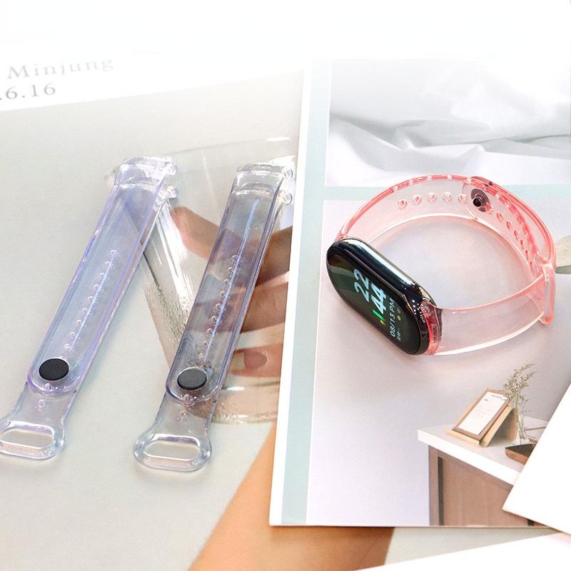 TPE+TPU Strap For Xiaomi Mi Band 8 Transparent Color Change Exposed To Sunlight for Xiaomi Miband 8 Replacement Bracelet