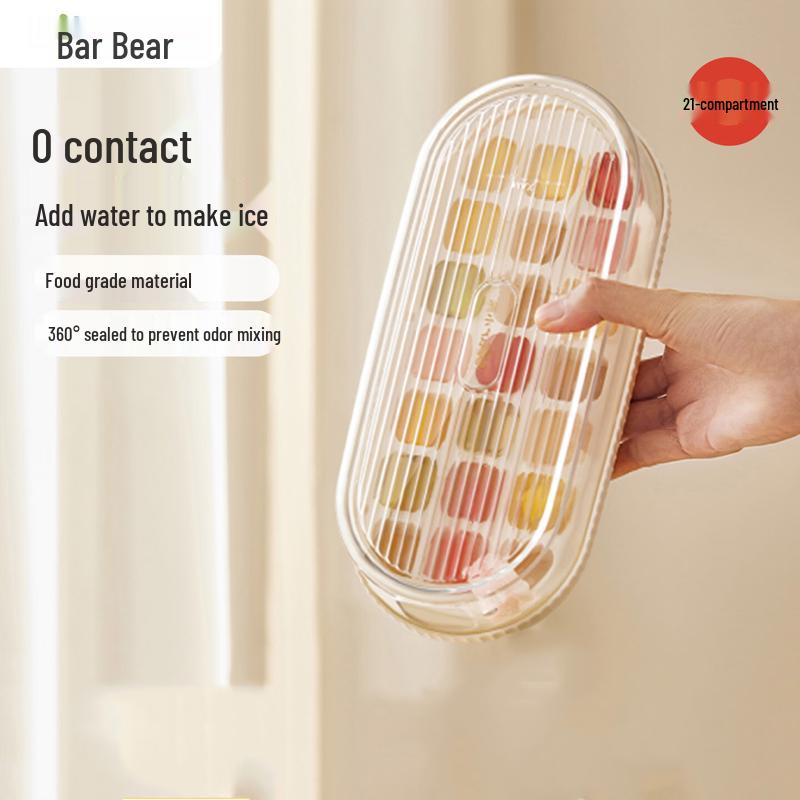 

Bear 21-Grid Ice Cube Mold and Storage Set