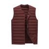 Men White Down Vest Man's Clothing Ultra Light Down Waistcoat Portable Sleeveless Coat Man Winter Round Collar Warm Liner
