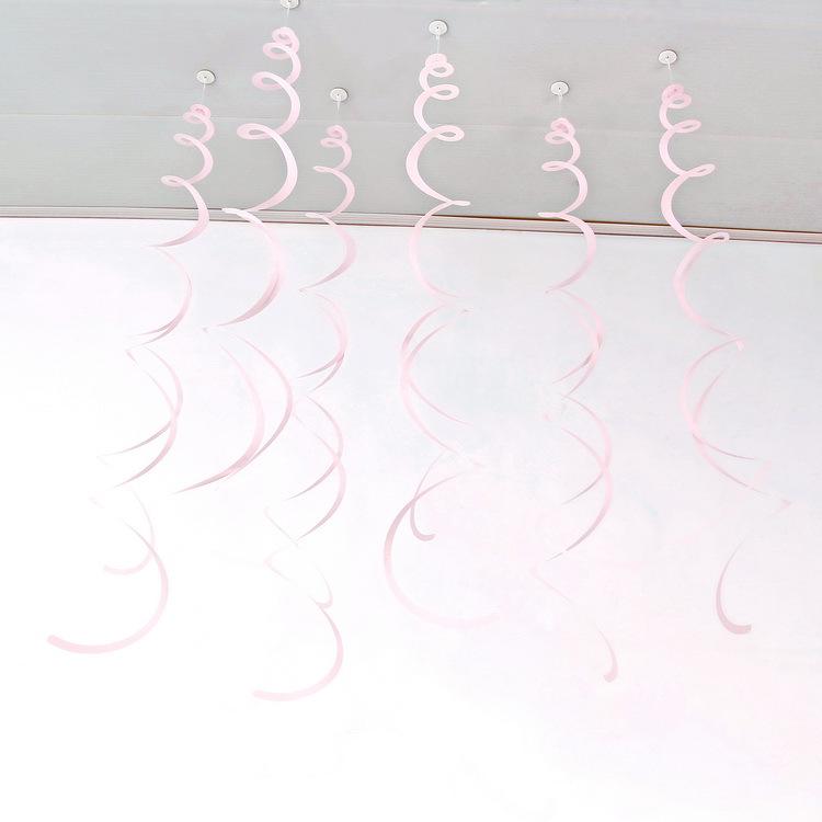 Festival & Birthday Swirl Ceiling Decorations: Hanging PVC Ornament for Windows, Corridors, and More.