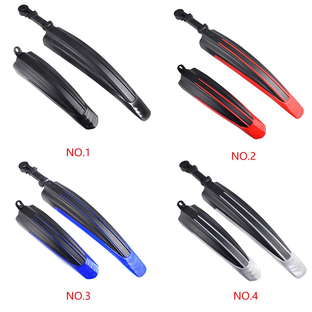 2pcs Mountain Bike Mudguard Plasitc Mudguard Prevent Muds Splashing Bicycle Front Rear Mud Fenders Kit Cycling Accessories