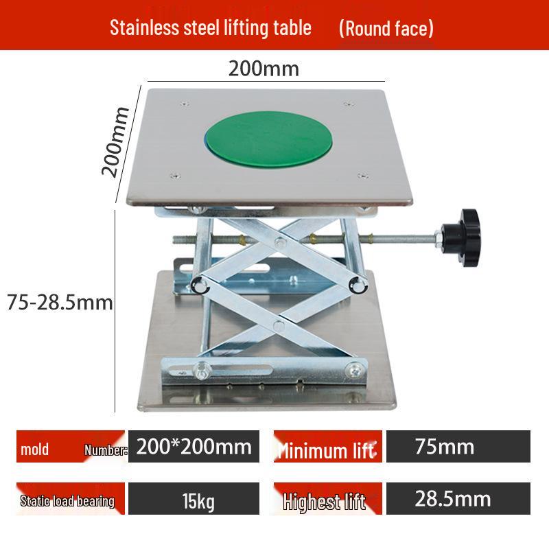 100x100 Stainless Steel Manual Laboratory Lifting Platform