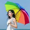 1pc - Rainbow Wonder - Portable Three- fold Umbrella with Short Handle,  Foldable Design for Effortless Style and Protection