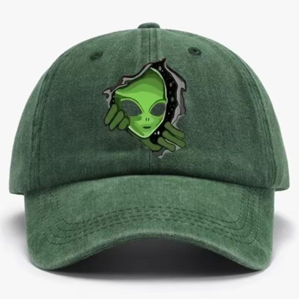 Adjustable Alien Printed Baseball Cap Alien Printed Unisex Sun Hat Hiking 6