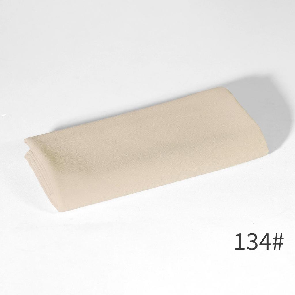 - New Monochrome Pearl Chiffon Bubble Towel Women'S Scarf Long Scarf Windproof And Sand-Proof Four-Season Scarf