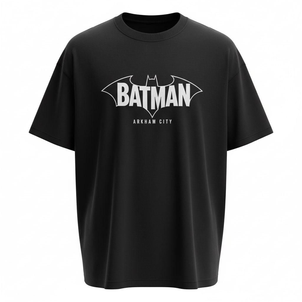 Dark Knight Vigilante Graphic Tee Minimalist Double Sided Shirt M