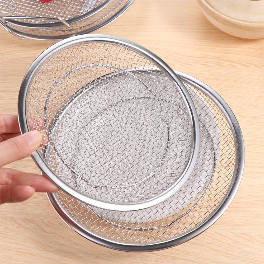 Round Stainless Steel Frying Filter Large Mesh Design Net Frying Basket Fried Strainer  Fries