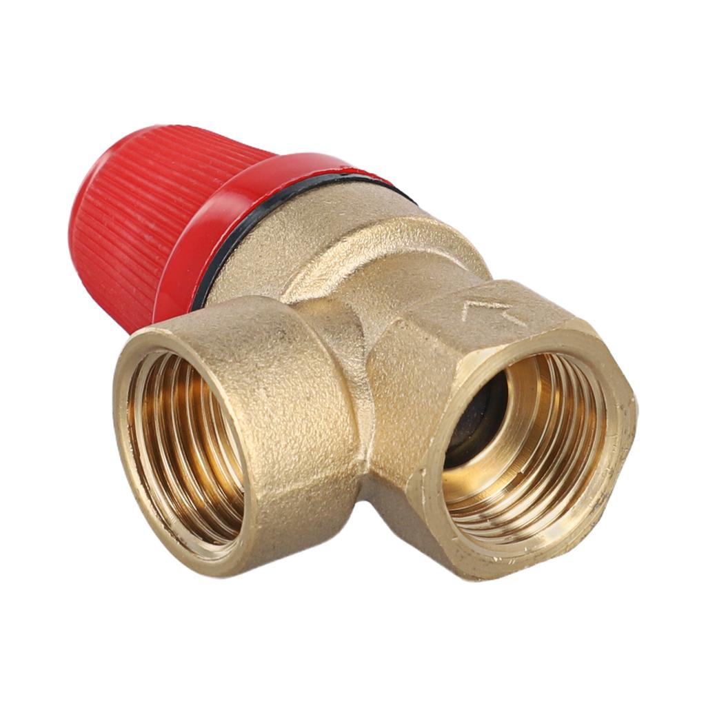 1Pcs Drain Valve For Water Heater Diaphragm Brass Safety Valve 1/2 Inch Pressure Level 3 Bar To 6 Bar Drain Valve Heating System