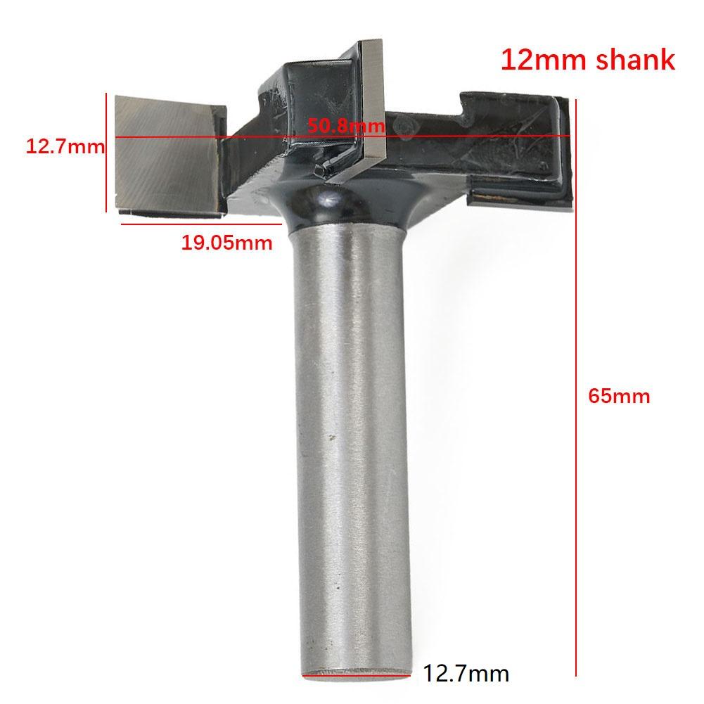 CNC Spoilboard Surfacing Router Bit Carbide Planer Wood Cutter Planing Tool 1/2 Inch 12.7mm Shank 2 Inch Cutting Diameter