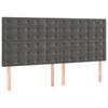 vidaXL Kopfteil Dunkelgrau 160 x 5 x 118/128 cm Samt