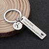 Decoration A-Z 26 Initials Lettering Key Ring Drive Safe Keychain Lover Gifts Fashion Jewelry