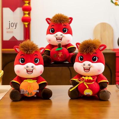 Jahr des Pferdes Tierkreis Plüschpuppe - Rot Festlich Hochzeit & Firmengeschenk Ornament