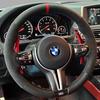 Hand-stitched Non-slip Suede  Leather Car Steering Wheel Cover For BMW M Sport F30 F31 F34 F10 F11 F07 X1 X2 X3 F25 F32