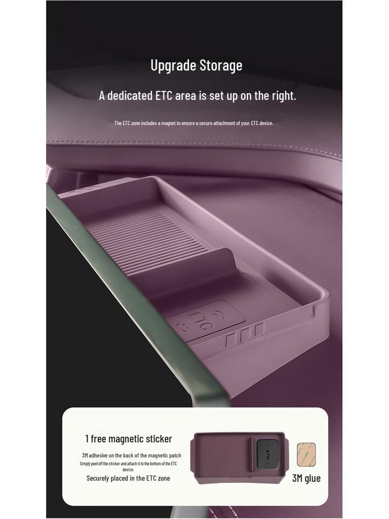Rear Console Organizer for Xiaomi SU7 - Decorative Storage Box and Accessories Holder