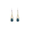 Korean Style Crystal Blue Heart Earrings for Women - Trendy, Elegant Hooks 2021