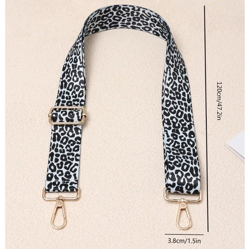 New 1.8cm Width Crossbody Strap Polyester Durable Leopard Print Strap Adjustable 71-111cm Bag Straps Bag Accessories