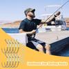 Live Shrimp Hook Luminous Baitholder Set of 10 Carbon Steel Fishing Hooks Barbed Baitholder with Hole for Catfish Bream Trout